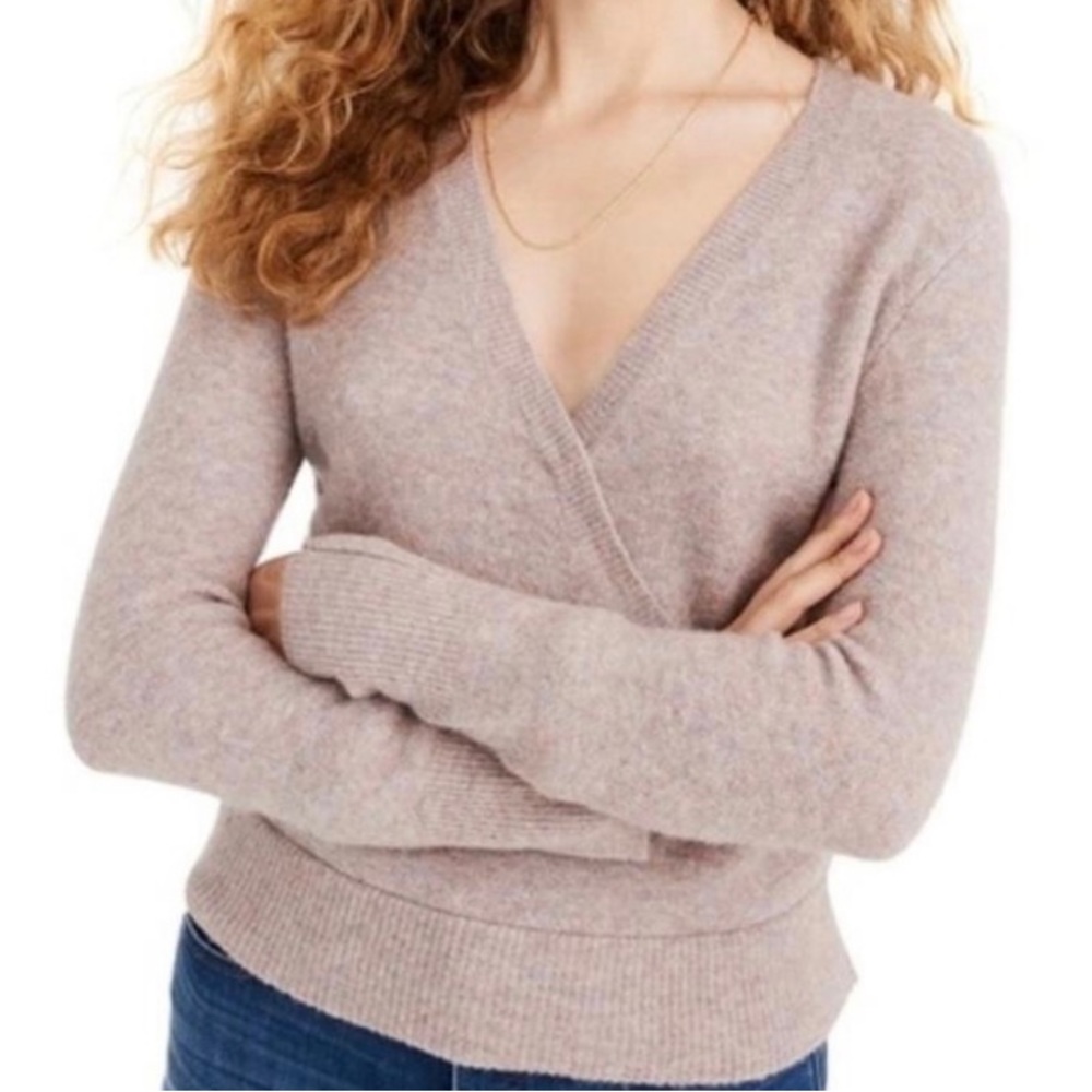 Madewell lavender wrap sweater